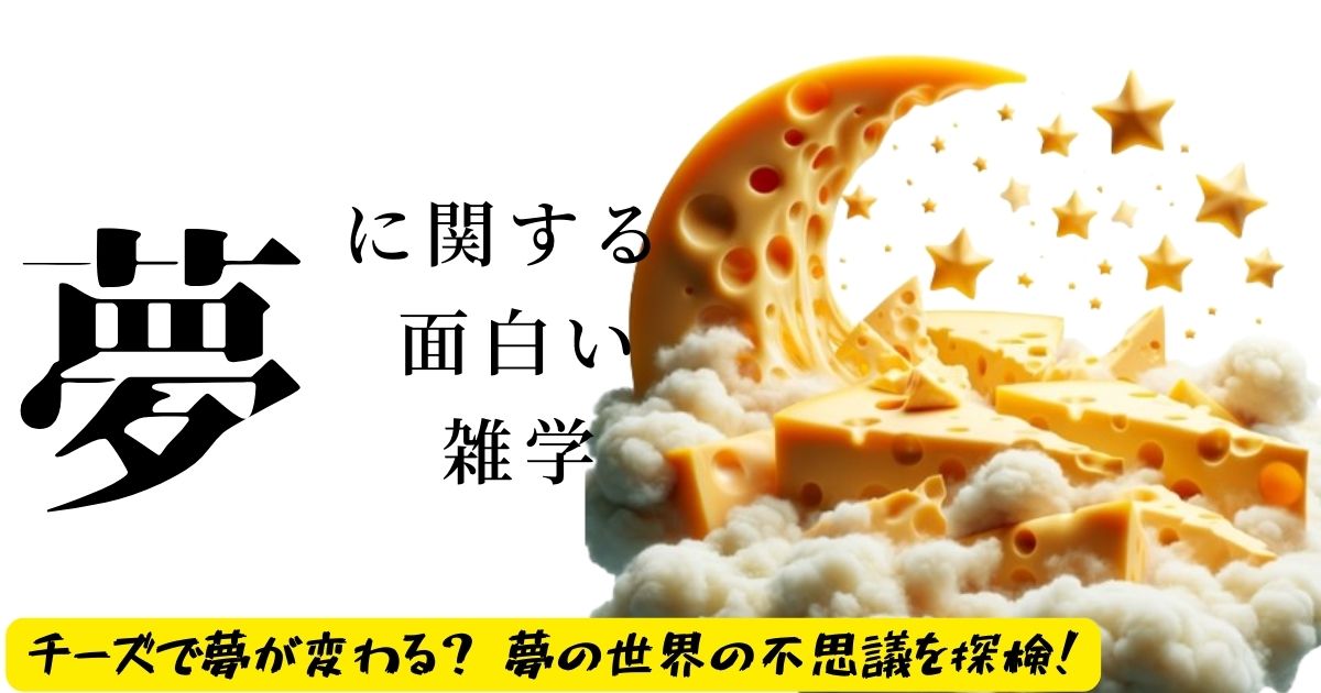 夢に関する面白い雑学12選｜チーズを食べると夢に影響がある！？