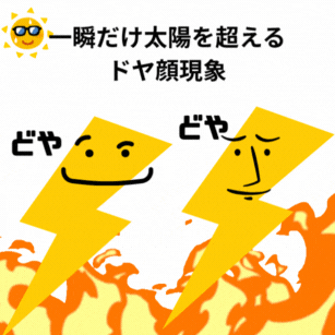 一瞬だけ太陽を超えるドヤ顔現象